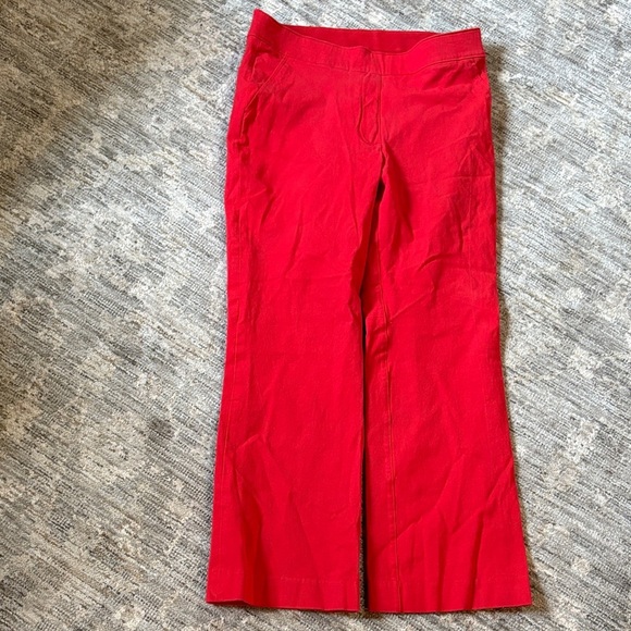 SPANX Bold Red Ponte Kick flare pants - cropped - size small- great condition - Picture 1 of 6